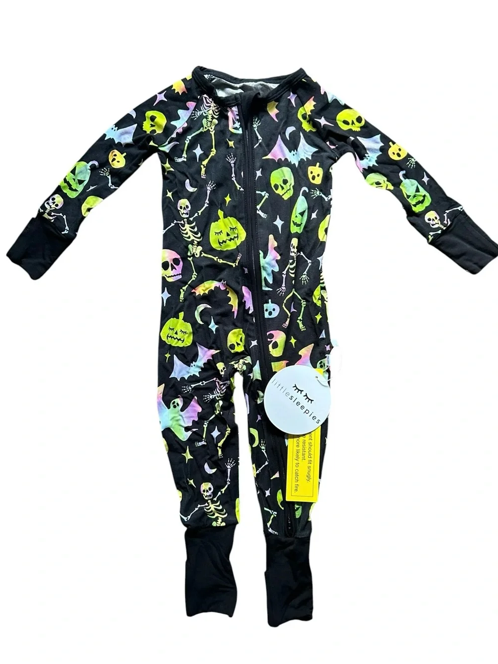 NWT Little Sleepies 6-12 Month Cool Ghouls Zippy One Piece Bamboo